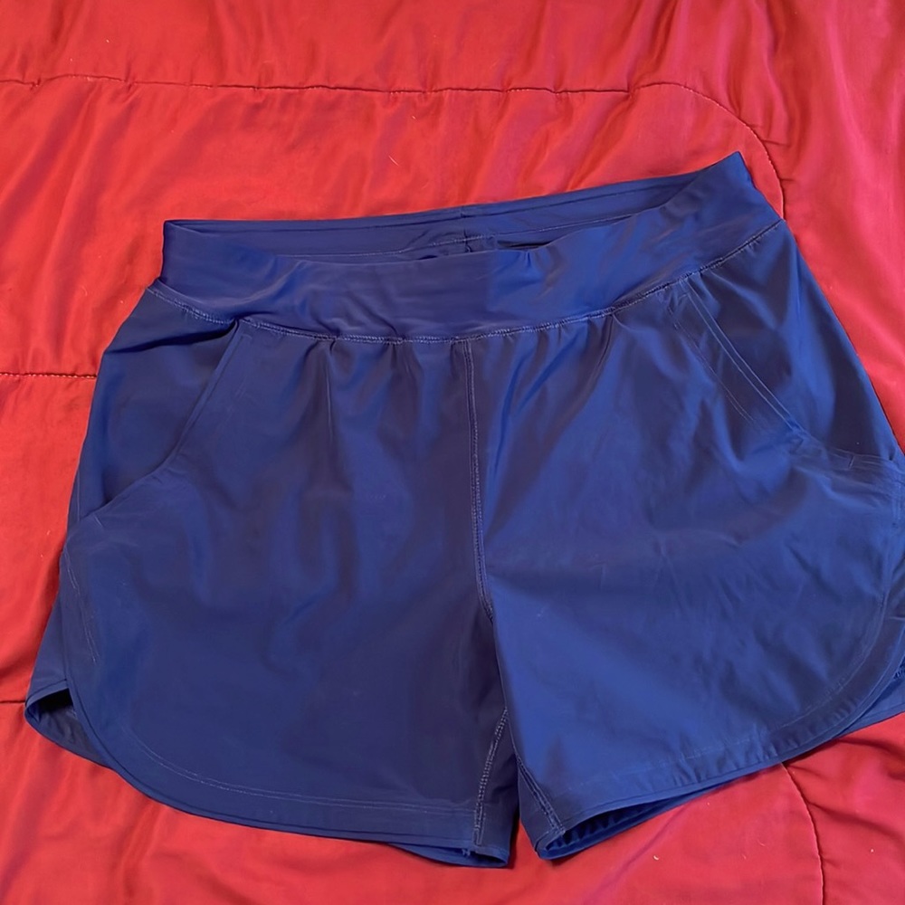 Women’s Lands’ End Navy Swim Shorts, 5-inch inseam, Size 14